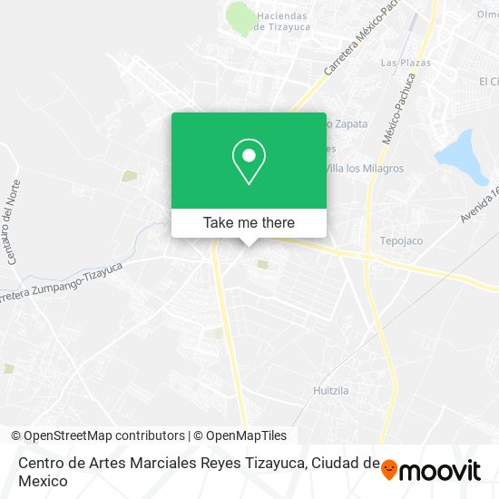 Mapa de Centro de Artes Marciales Reyes Tizayuca