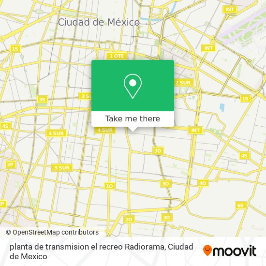 planta de transmision el recreo Radiorama map