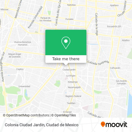 Colonia Ciudad Jardín map