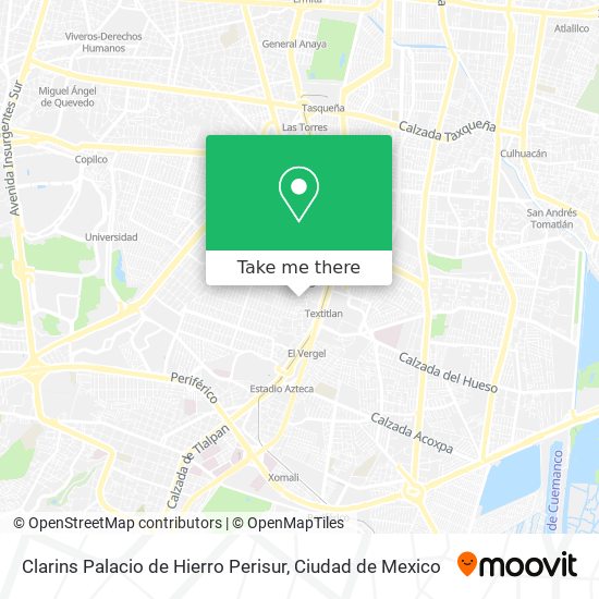 Clarins Palacio de Hierro Perisur map