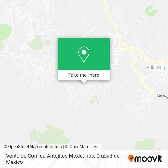 Venta de Comida Antojitos Mexicanos map