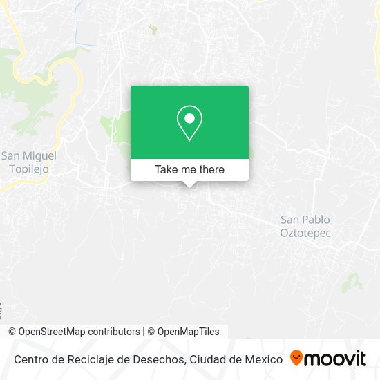 Mapa de Centro de Reciclaje de Desechos