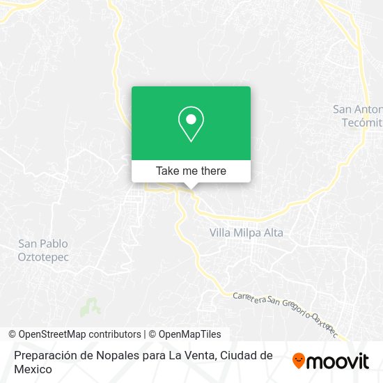 Mapa de Preparación de Nopales para La Venta
