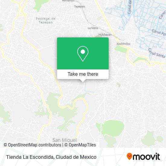 Mapa de Tienda La Escondida