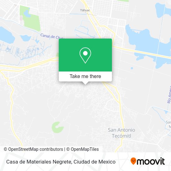 Mapa de Casa de Materiales Negrete
