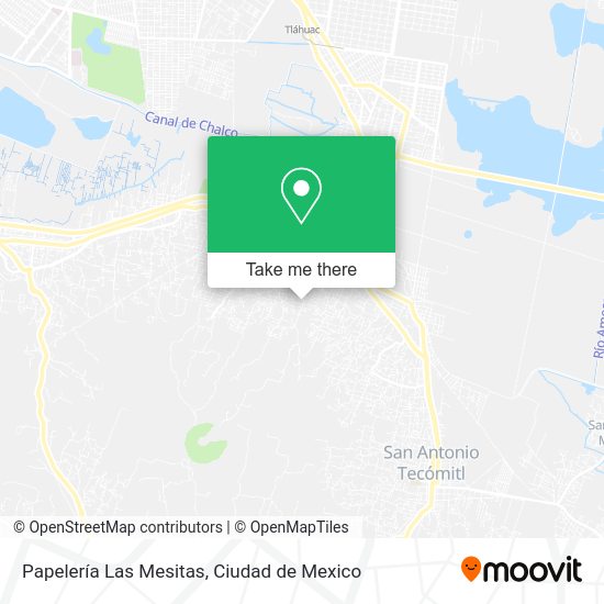 Papelería Las Mesitas map