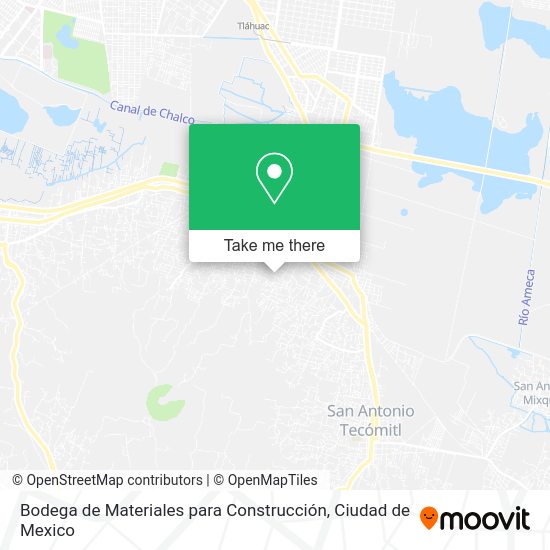 Mapa de Bodega de Materiales para Construcción