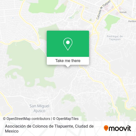 Asociación de Colonos de Tlapuente map