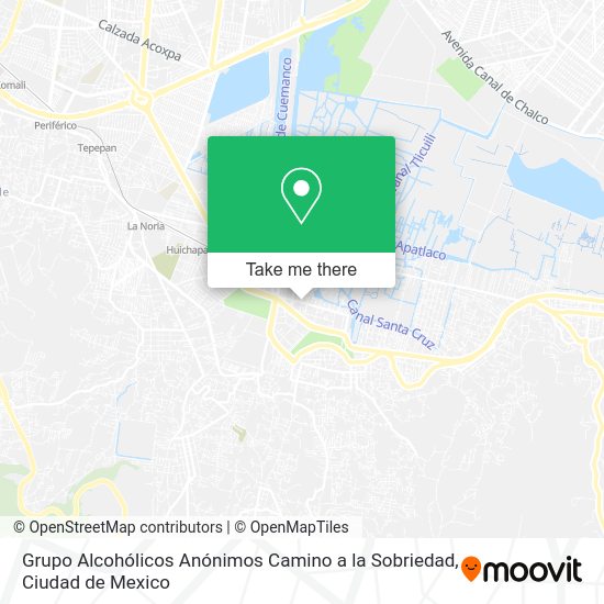 Mapa de Grupo Alcohólicos Anónimos Camino a la Sobriedad