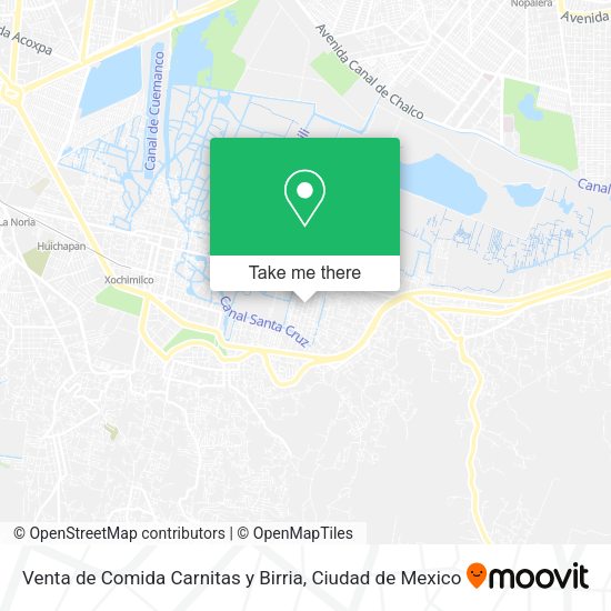 Mapa de Venta de Comida Carnitas y Birria