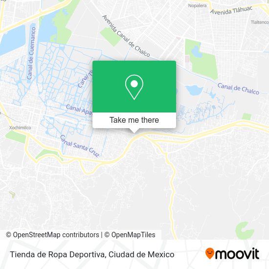 Mapa de Tienda de Ropa Deportiva