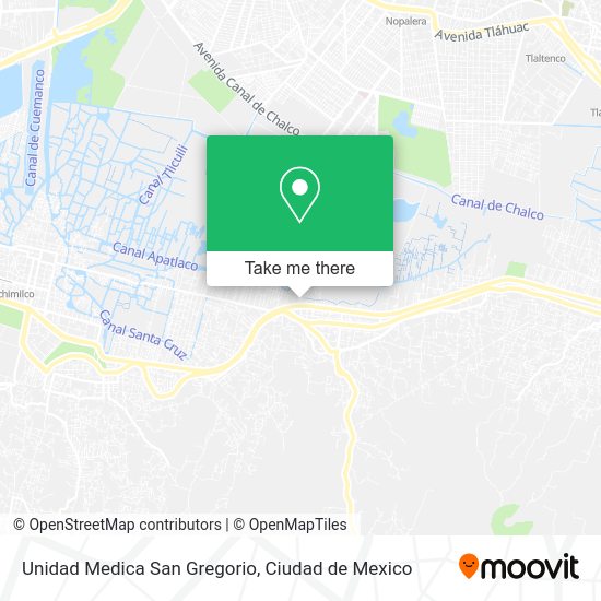 Mapa de Unidad Medica San Gregorio