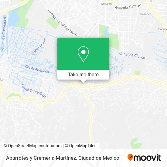 Mapa de Abarrotes y Cremeria Martínez