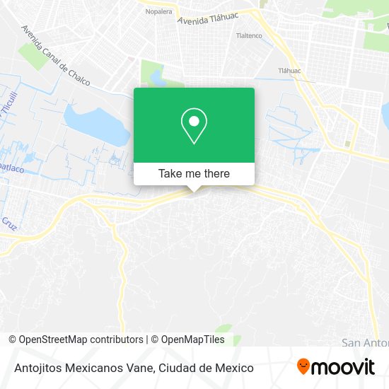 Mapa de Antojitos Mexicanos Vane