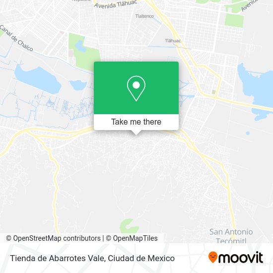 Mapa de Tienda de Abarrotes Vale