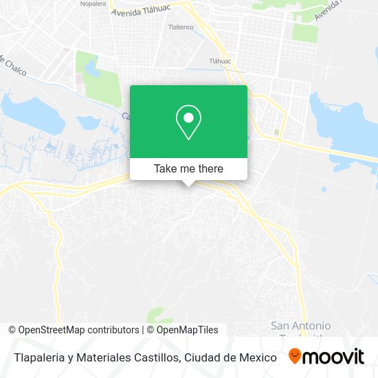 Mapa de Tlapaleria y Materiales Castillos