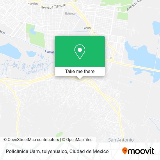 Policlínica Uam, tulyehualco map