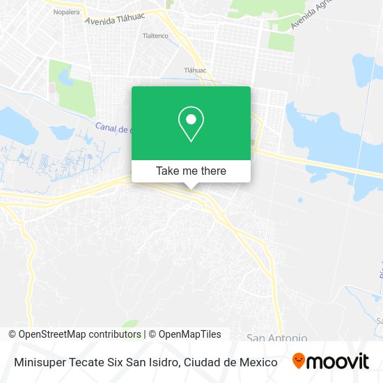 Mapa de Minisuper Tecate Six San Isidro