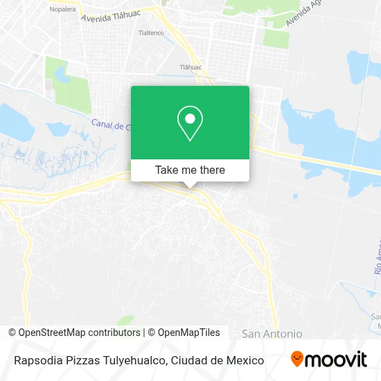 Rapsodia Pizzas Tulyehualco map