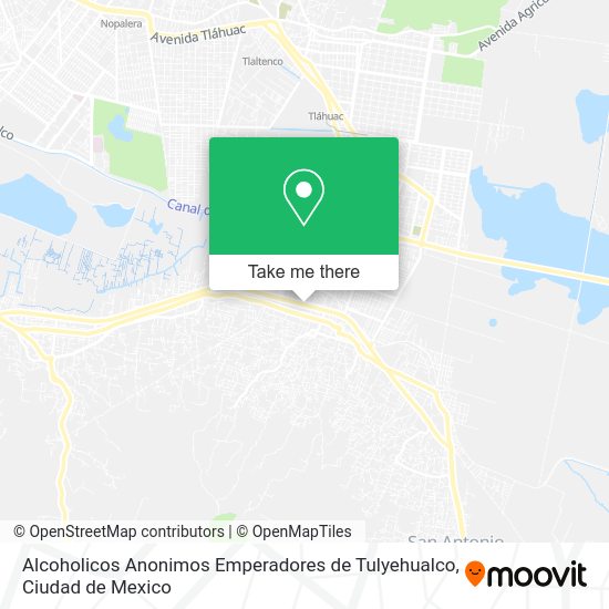 Alcoholicos Anonimos Emperadores de Tulyehualco map