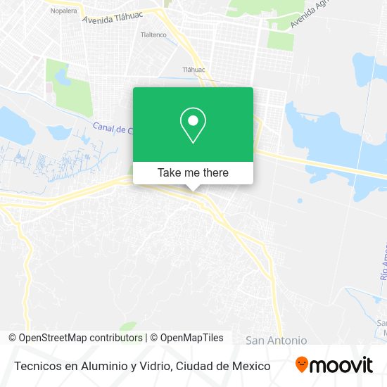 Tecnicos en Aluminio y Vidrio map