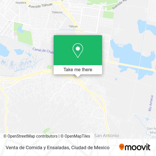 Mapa de Venta de Comida y Ensaladas
