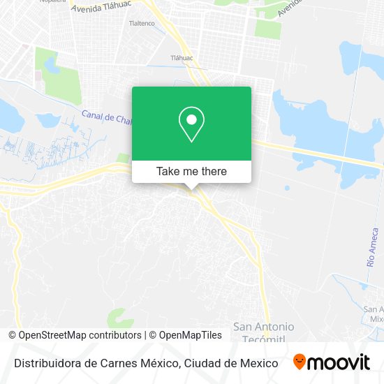 Mapa de Distribuidora de Carnes México