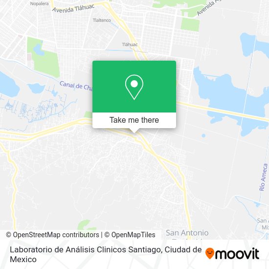 Laboratorio de Análisis Clinicos Santiago map