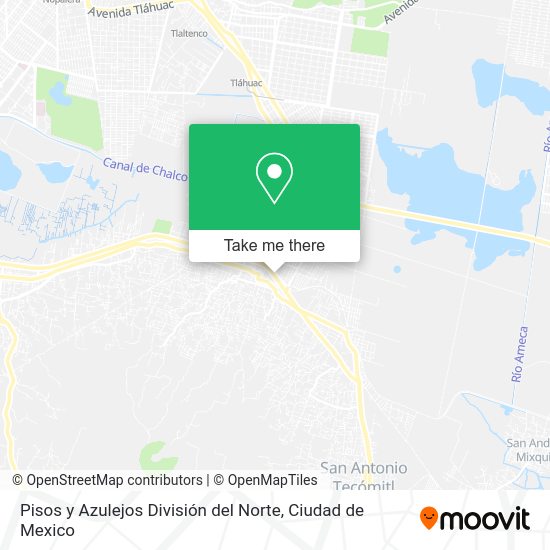 Pisos y Azulejos División del Norte map