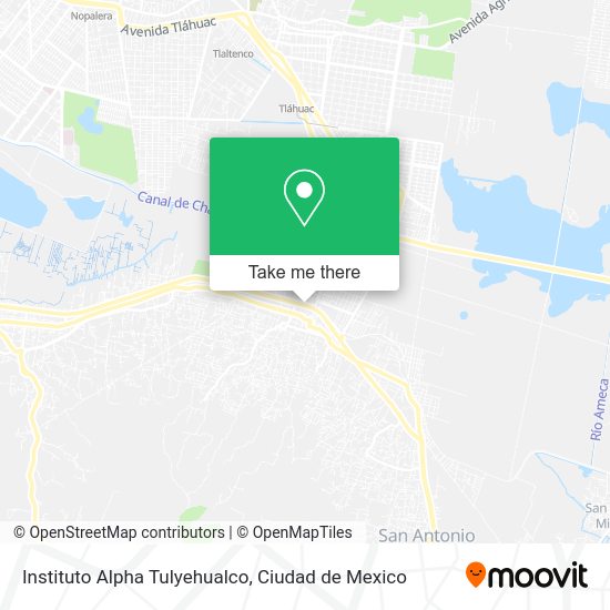 Instituto Alpha Tulyehualco map