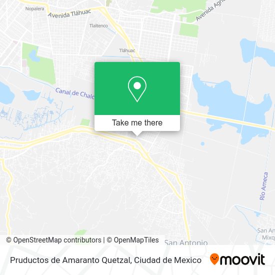 Pruductos de Amaranto Quetzal map