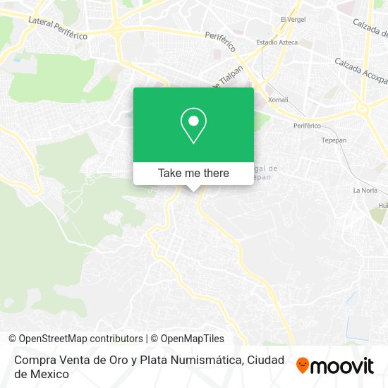 Mapa de Compra Venta de Oro y Plata Numismática