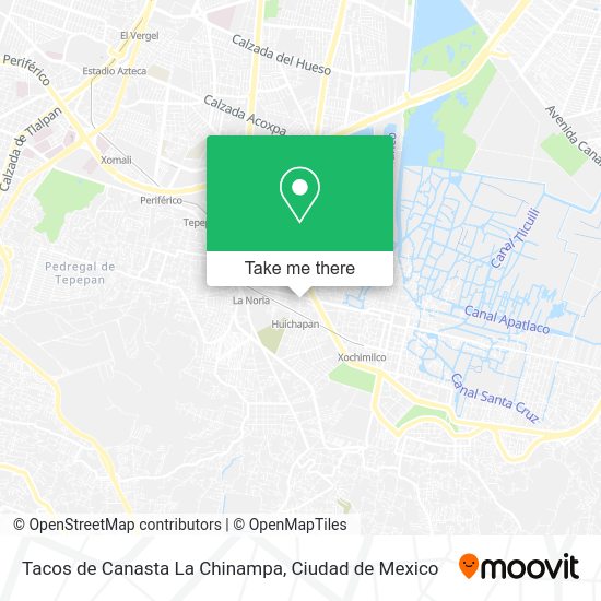 Mapa de Tacos de Canasta La Chinampa