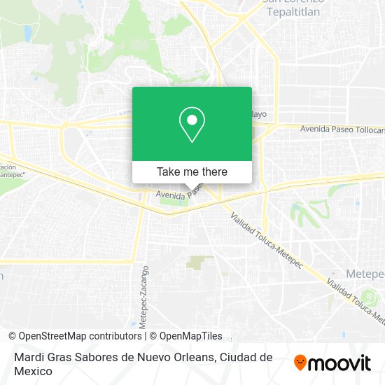 Mapa de Mardi Gras Sabores de Nuevo Orleans