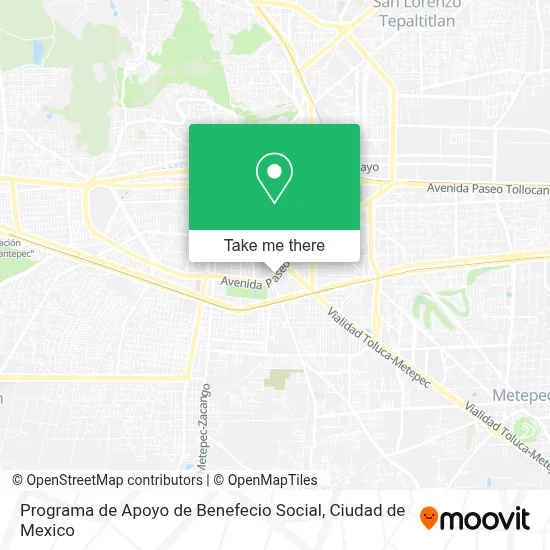 Programa de Apoyo de Benefecio Social map