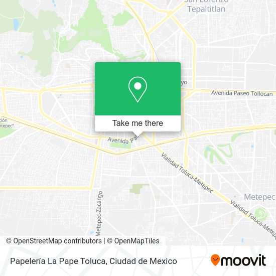Mapa de Papelería La Pape Toluca