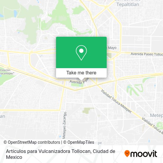 Mapa de Artículos para Vulcanizadora Tollocan