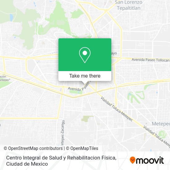 Mapa de Centro Integral de Salud y Rehabilitacion Física