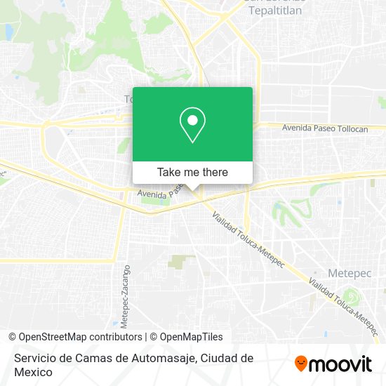 Servicio de Camas de Automasaje map