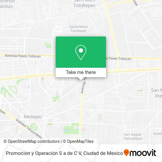 Promocion y Operación S a de C V map
