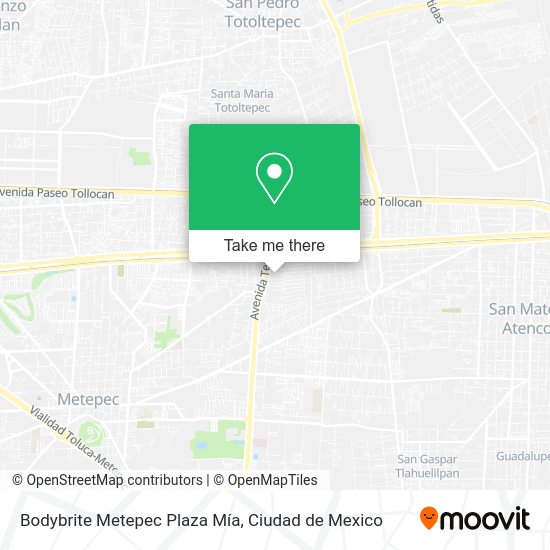Bodybrite Metepec Plaza Mía map