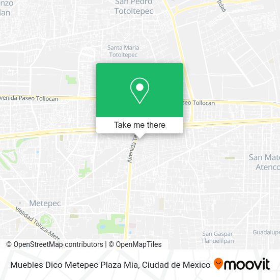 Muebles Dico Metepec Plaza Mia map