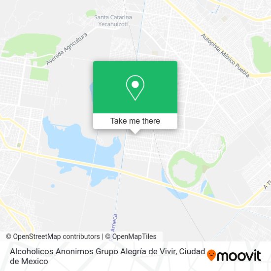Mapa de Alcoholicos Anonimos Grupo Alegría de Vivir