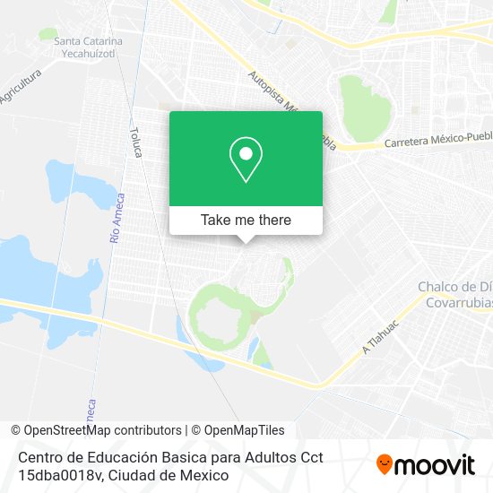 Centro de Educación Basica para Adultos Cct 15dba0018v map