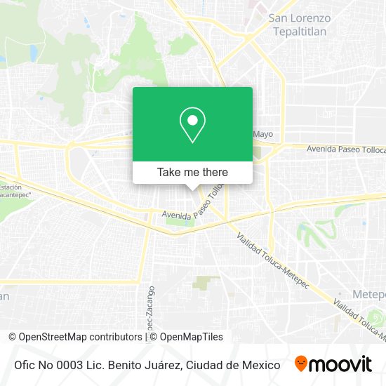 Mapa de Ofic No 0003 Lic. Benito Juárez
