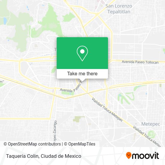 Taquería Colin map