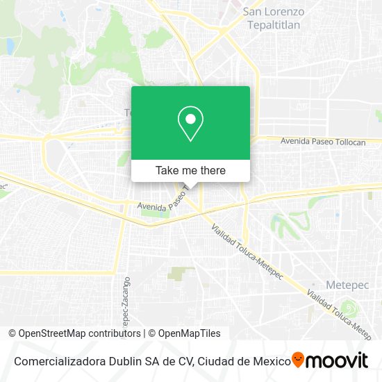 Mapa de Comercializadora Dublin SA de CV