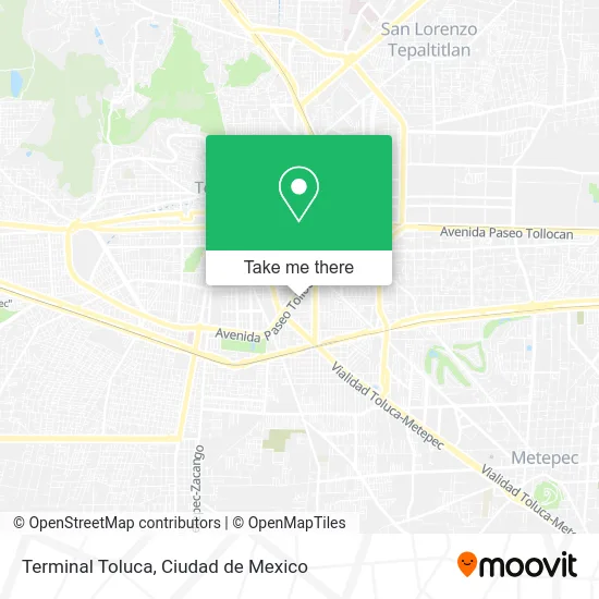 Mapa de Terminal Toluca