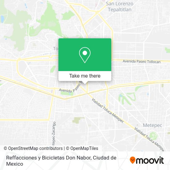 Mapa de Reffacciones y Bicicletas Don Nabor