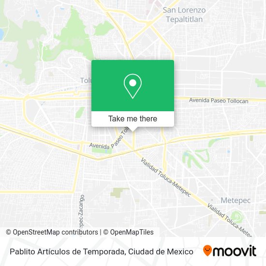 Mapa de Pablito Artículos de Temporada